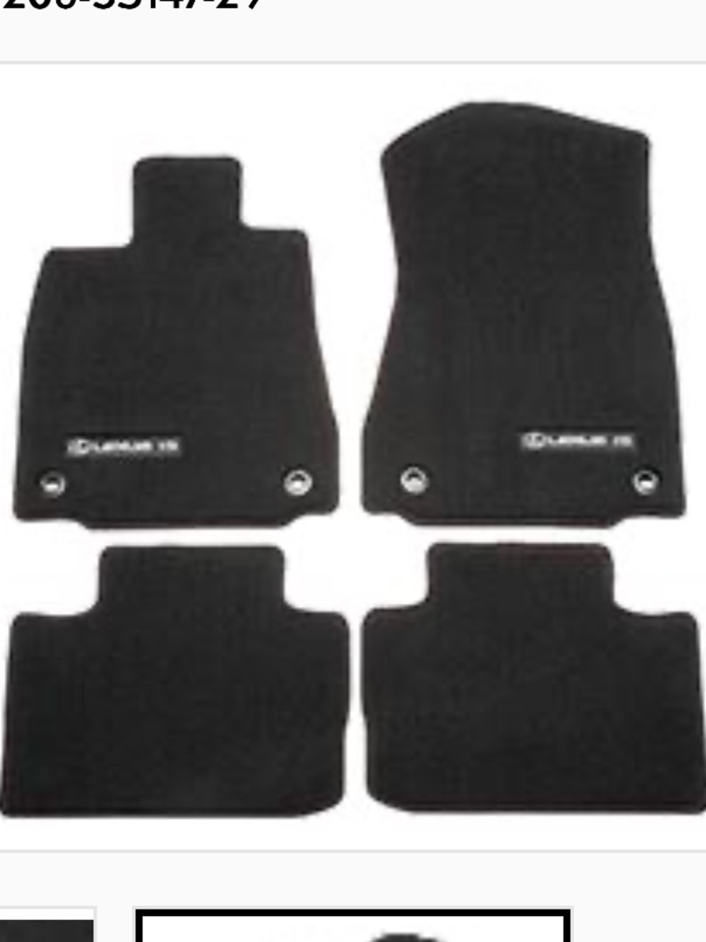 IS350 Carpet Floor Mats (Black) - 4 Piece Set fits 2015-2025